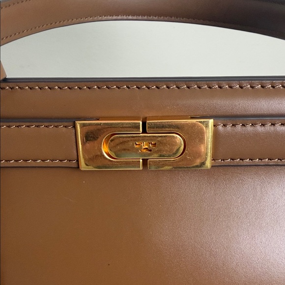 Tory Burch Brown & GoldLee Radzwill Satchel - Picture 2 of 10